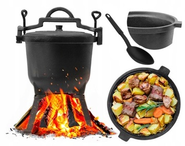 KOCIOŁEK ŻELIWNY MEYERHOFF 15L + GRATIS ŁYŻKA