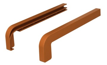 Zakończenie PCV parapetu zewn. RAL 8003 400mm (Zamówienie min. 5 kompletów)