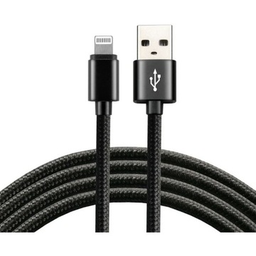 Kabel USB - Lightning EVERACTIVE 1,2m 2,4A czarny