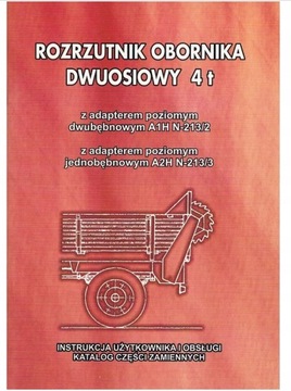 KATALOG CZĘŚCI ROZRZUTNIK OBORNIKA DWUOSIOWY 4T A1HN-213/2 A2HN-213/3