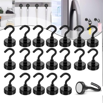 HACZYKI MAGNETYCZNE MAGNES NEODYMOWY HAKÓW MAGNETYCZNYCH BARDZO MOCNE 20SZT