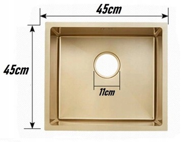 Мойка Walter gold Steel 45x45 сифон + слив