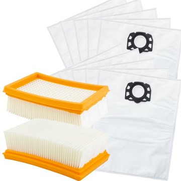 10x Worki + FILTR do Karcher WD6 WD 4 WD 5 MV 4