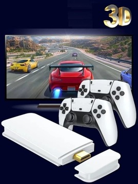 NAJNOWSZY MODEL 2024 KONSOLA BEZPRZEWODOWA RETRO + 2PADY 64GB 20000 GIER