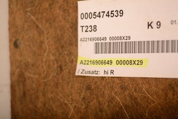 MERCEDES W221 KRYT POLIČKY ZAVAZADLOVÉ ZADNÍ S350 BLUETEC 2012 RHD