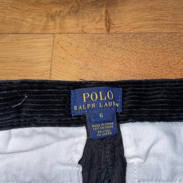 RALPH LAUREN SPODNIE SZTRUKSOWE DZIECKO CHŁOPIEC LOGO Rozm. 6 LAT