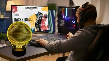 3D LED БАСКЕТБОЛЬНАЯ ЛАМПА С НАЗВАНИЕМ