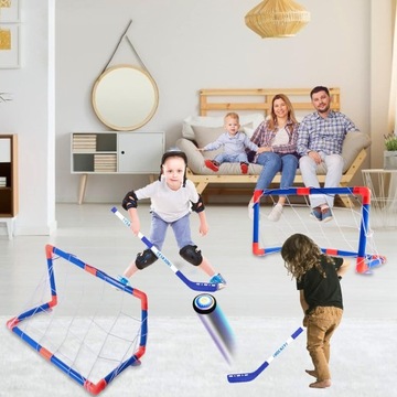 ФУТБОЛЬНЫЕ ПОДАРКИ 2 ВОРА + 2 ХОККЕЙНЫЕ КЛЮШКИ ДЛЯ ДЕТСКИХ ИГР ДЛЯ МАЛЬЧИКОВ