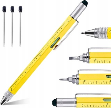 DŁUGOPIS WIELOFUNKCYJNY 6W1 MULTITOOL PREZENT