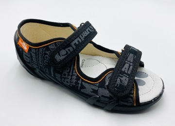 Детские тапочки RENBUT 378 на липучке ВНУТРИ КОЖИ размер 29