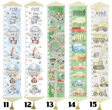 Таблица роста детей на ХОЛСТЕ Лесные животные II