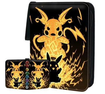 Папка-альбом с картами Pokemon Pikachu, 400 бесплатных подарочных карт, 8 энергетических карт