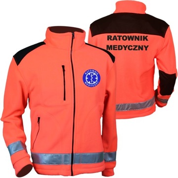 Polar odblaskowy Ratownik Medyczny Czerwony Fluo