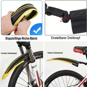ПЕРЕДНИЕ ЗАДНИЕ КРЫЛЬЯ MTB ГОРНЫЙ ВЕЛОСИПЕД ЖЕЛТЫЙ