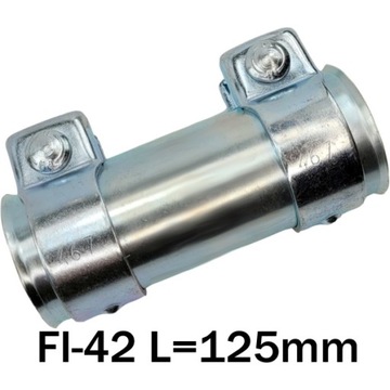 OBEJMA ZŁĄCZE SZTYWNE TŁUMIKA NA RURĘ FI-42 125mm