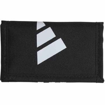 ADIDAS TR WALLET HT4750 СПОРТИВНЫЙ ЧЕРНЫЙ БУМАЖНИК СКЛАДНОЙ С ЛОГОТИПАМИ НА ЛИПУЧКЕ