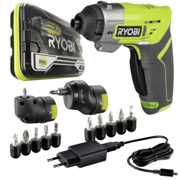 RYOBI ОТВЕРТКА АККУМУЛЯТОРНАЯ ОТВЕРТКА 4 ​​В + НАБОР TITS MICROUSB ERGO-A2