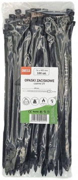 OPASKI ZACISKOWE TRYTKI CZARNE 100 SZT 7,6x400