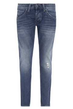 PEPE JEANS NIEBIESKIE JEANSY DZIURY (34)