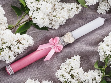 КРЕЩЕННАЯ СВЕЧА, КРЕЩЕСТВЕННЫЙ ПЛЕН, ГРАВИРОВАННАЯ СВЕЧА