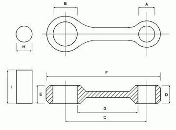 Комплект шатунов Piaggio ET4.