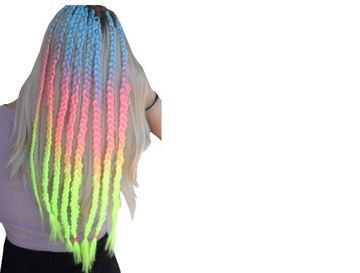 СИНТЕТИЧЕСКИЕ ВОЛОСЫ ДЛЯ МОСТОВОГО ЦВЕТА ОМБРЕ ДЛЯ БРИТАНСКИХ ПЯДЕЙ 130СМ