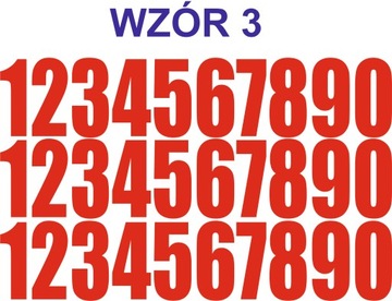 НАКЛЕЙКИ С НОМЕРАМИ 6 СМ, КРАСНЫЕ 30 шт.
