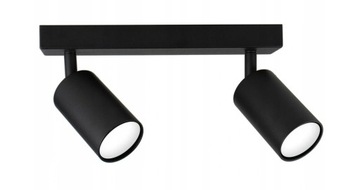 Lampa spot sufitowa regulowana 2xGU10 czarna