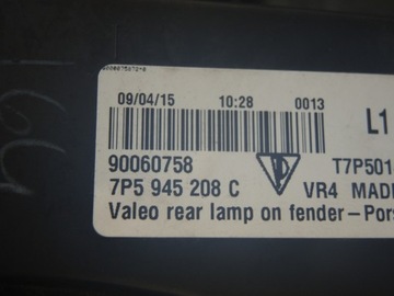 PORSCHE CAYENNE 7P5 TURBO S LIFT LAMPY TYŁ LED