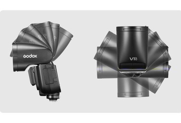 Вспышка GODOX V1 PRO C со знаменитой вспышкой Canon EOS