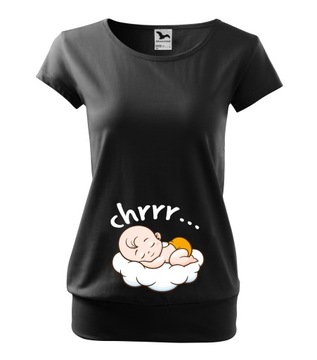 BLUZKA CIĄŻOWA Z NADRUKIEM KRÓTKI RĘKAW T-SHIRT DAMSKI CIĄŻOWY PRINT