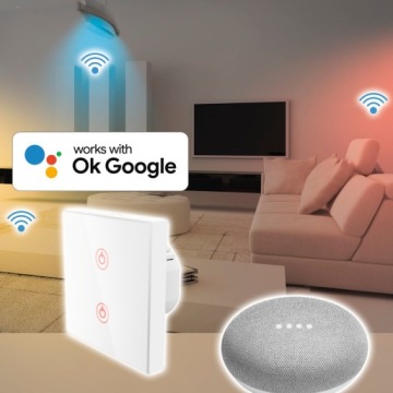 Приложение Smart Home Hama с двойным выключателем света и Wi-Fi