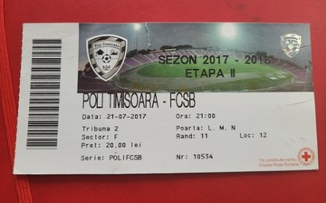 bilet Poli Timisoara- FC Steaua-