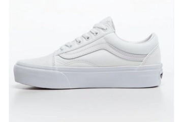 Trampki VANS OLD SKOOL damskie na platformie tenisówki białe r 36,5