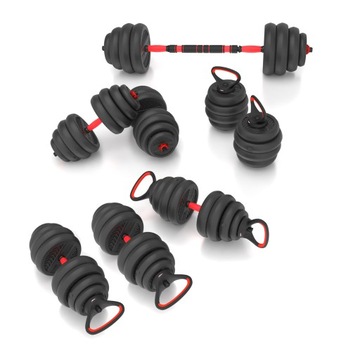 ZESTAW CIĘŻARÓW HANTLE SZTANGA KETTLEBELL HMS SGN140 PRO SET 40KG 6w1