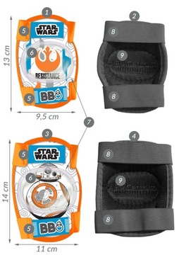 4 ЗАЩИТЫ ДЛЯ ВЕЛОСИПЕДНОГО ШЛЕМА «ЗВЕЗДНЫЕ ВОЙНЫ»