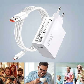67W Super Falsh Charger Type-C Fast Cable Mi