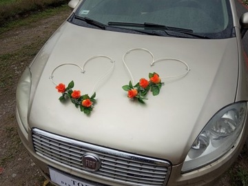DS4 /P Украшение свадебного автомобиля СЕРДЕЧКИ с розами