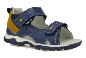 КОЖАНЫЕ САНДАЛИИ ДЛЯ МАЛЬЧИКОВ ДЕТСКАЯ ОБУВЬ САНДАЛИИ на липучке, размер 26