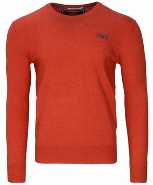 SWETER MĘSKI SUPERDRY ORANGE LABEL VEE SLIM RED