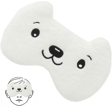 OPASKA na oczy MASKA do SPANIA SNU RELAKSU MASECZKA miś misiek misio plusz