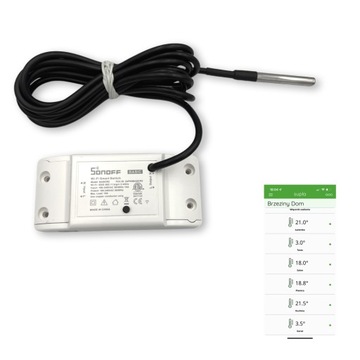 Sonoff WiFi z czujnikiem temperatury DS18B20 2m, termostat