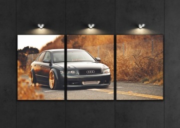3x НАСТЕННЫЕ КАРТИНЫ АВТОМОБИЛЬ AUDI A4 30x40