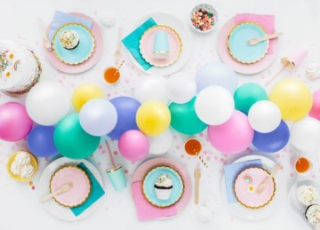 Бумажные тарелки СИНИЕ 18 см 6 шт для вечеринки на день рождения baby shower