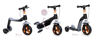 MOMI HULAJNOGA TRÓJKOŁOWA ELIOS ORANGE LED JEŹDZIK