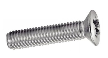 ŚRUBA ŁEB STOŻEK-SOCZEW DIN 966 INOX A2 6X35