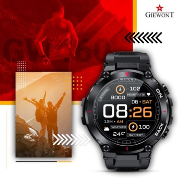 MĘSKI SMARTWATCH GIEWONT Pionier GPS GW460-1 - Carbon