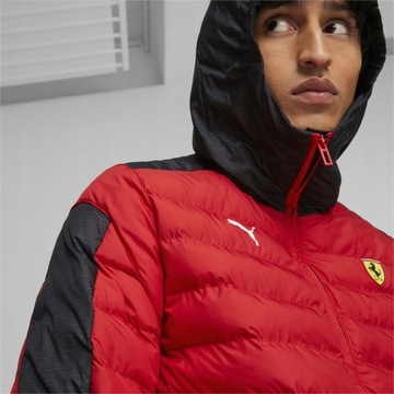 Kurtka męska PUMA FERRARI RACE ECO LITE DOWN JACKET SF pikowana kaptur L