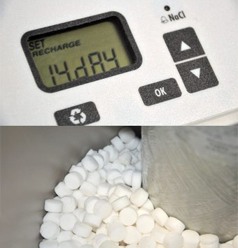 Компактный набор Aquahome с 2 пакетиками соли и фильтром.