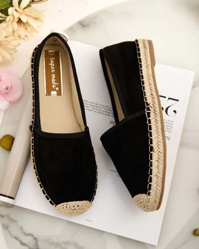 CZARNE ESPADRYLE DAMSKIE DIMALLE 38